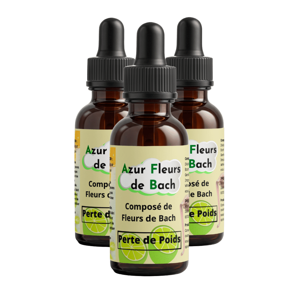 PERTE DE POIDS | Flacon de 30ml | Mélange de 7 Fleurs de Bach pour mincir durablement