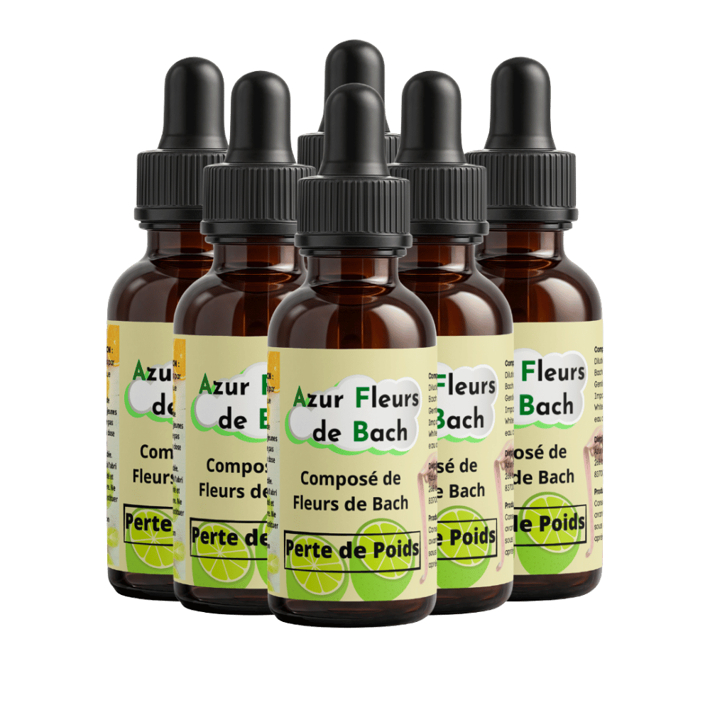 PERTE DE POIDS | Flacon de 30ml | Mélange de 7 Fleurs de Bach pour mincir durablement