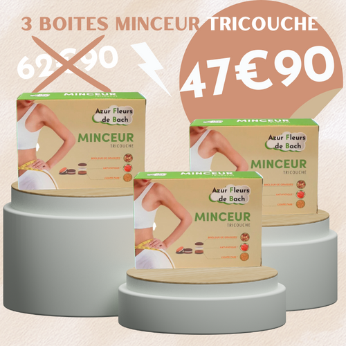 VENTE FLASH MINCEUR TRICOUCHE | Azur Fleurs de Bach | 30 comprimés Offerts