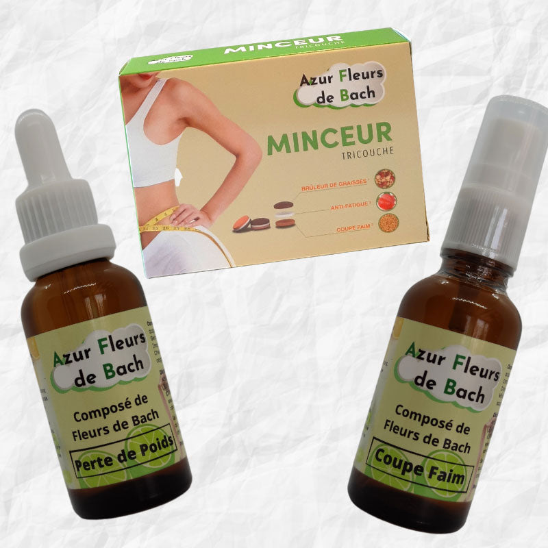 TRIO MINCEUR: 1 Perte de Poids + 1 Coupe Faim + 1 Minceur Tricouche + Hypnose Incluse