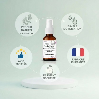 Ados Équilibre | Fleurs de Bach sans alcool