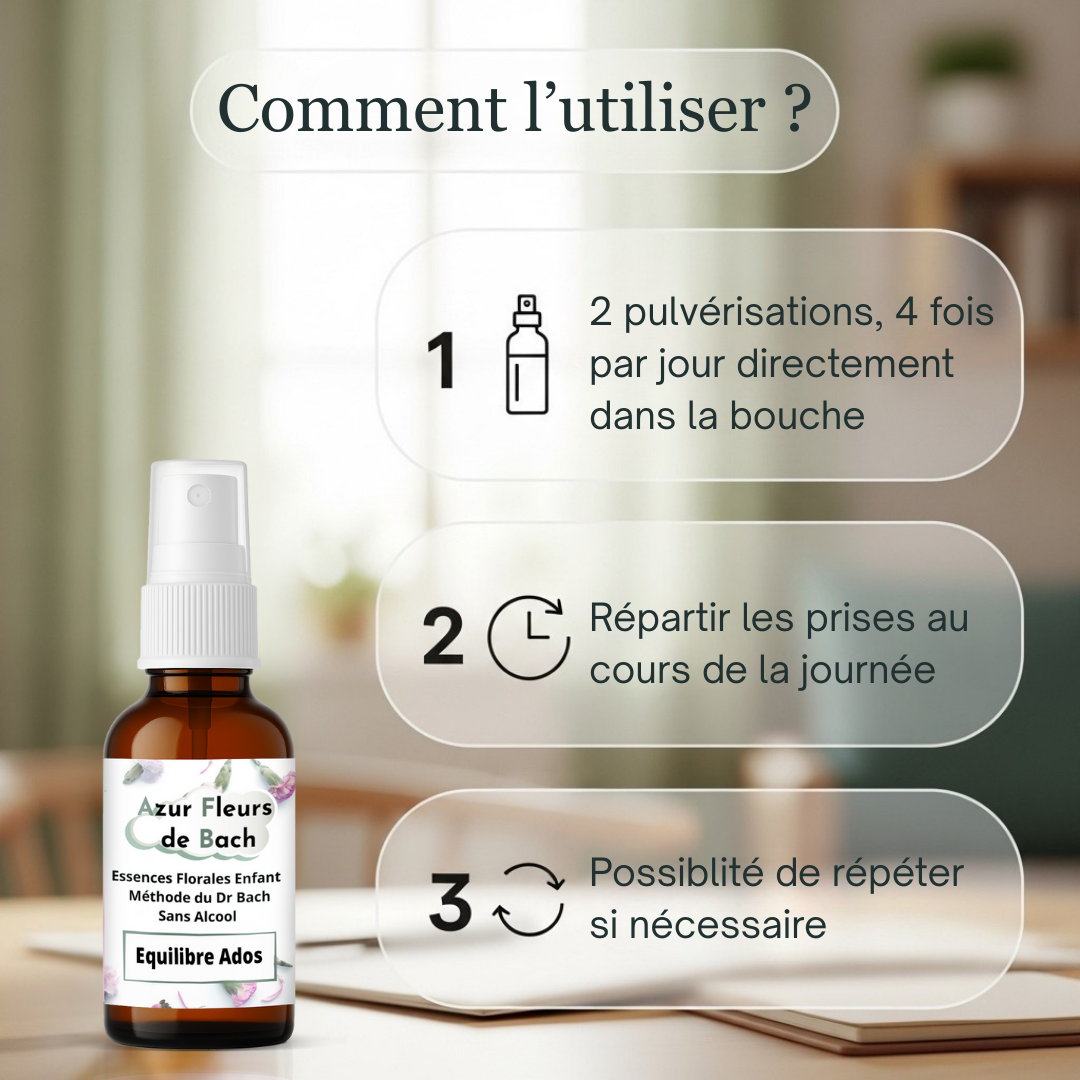 Ados Équilibre | Fleurs de Bach sans alcool