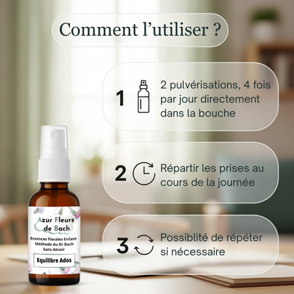 Ados Équilibre | Fleurs de Bach sans alcool