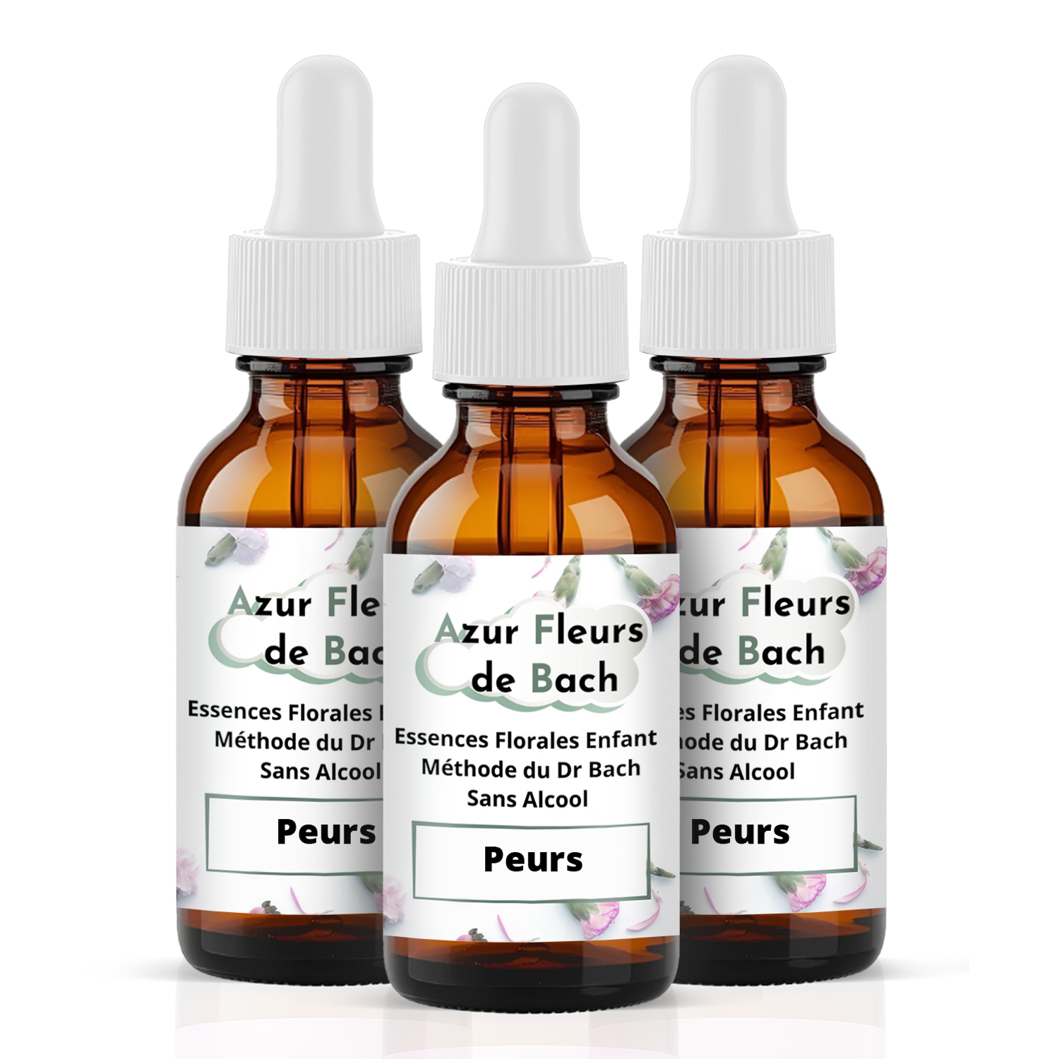 3 flacons sans alcool (3x30ml)