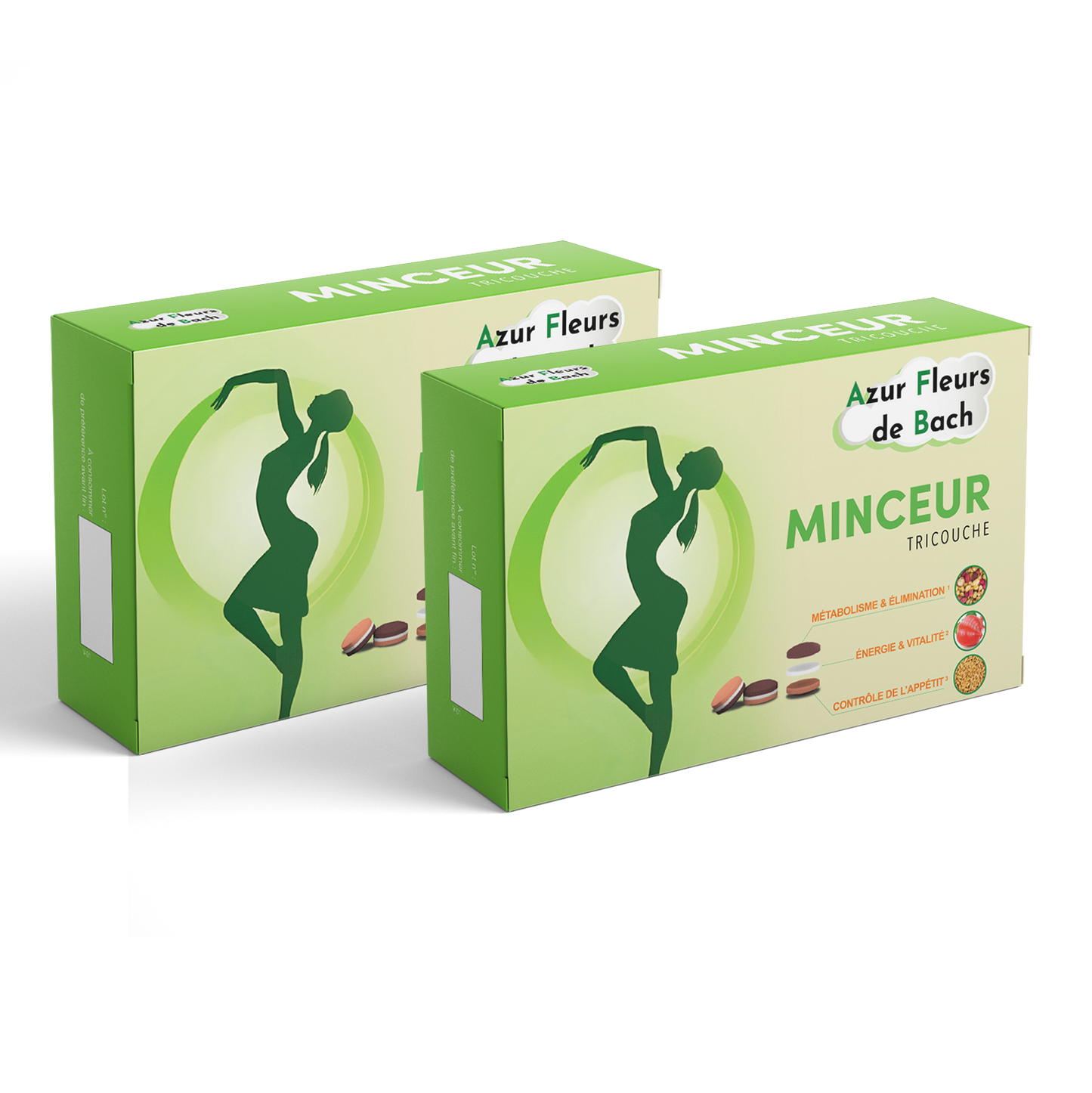 MINCEUR TRICOUCHE | Azur Fleurs de Bach | 30 comprimés