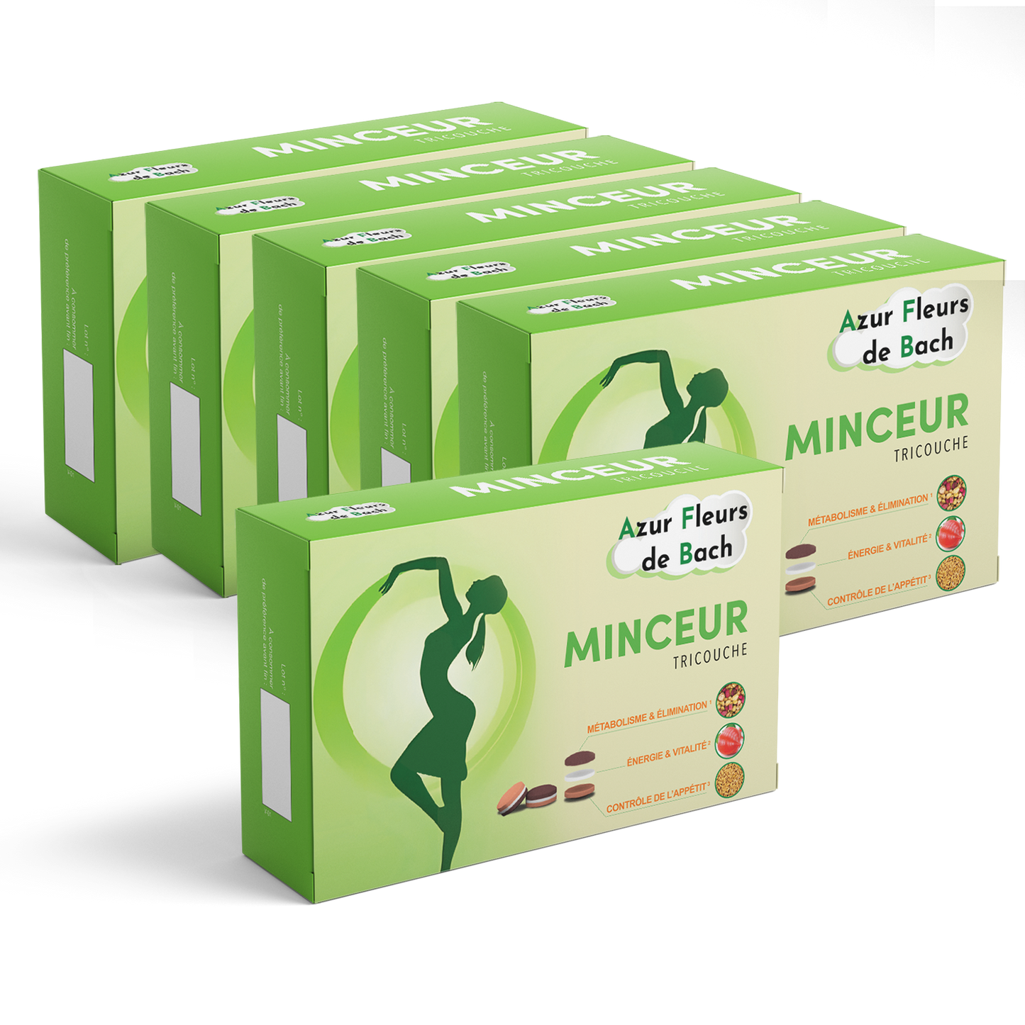 MINCEUR TRICOUCHE | Azur Fleurs de Bach | 30 comprimés