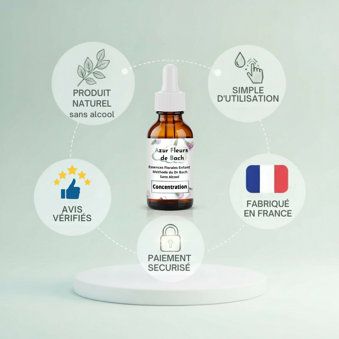 Concentration Enfant | Fleurs de Bach sans alcool