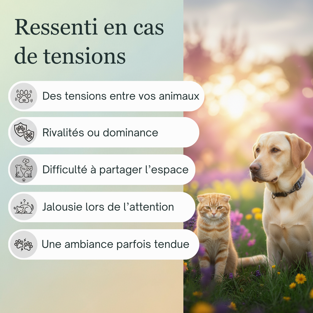 Harmonie entre animaux | Fleurs de Bach sans alcool ajouté