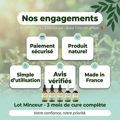 Lot Minceur | 2 Grignotage + 3 Minceur dont 1 Offert | Fleurs de Bach