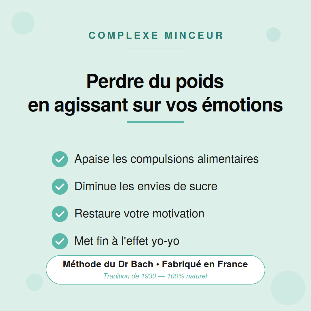 MINCEUR | Flacon de 30ml | Mélange de 7 Fleurs de Bach