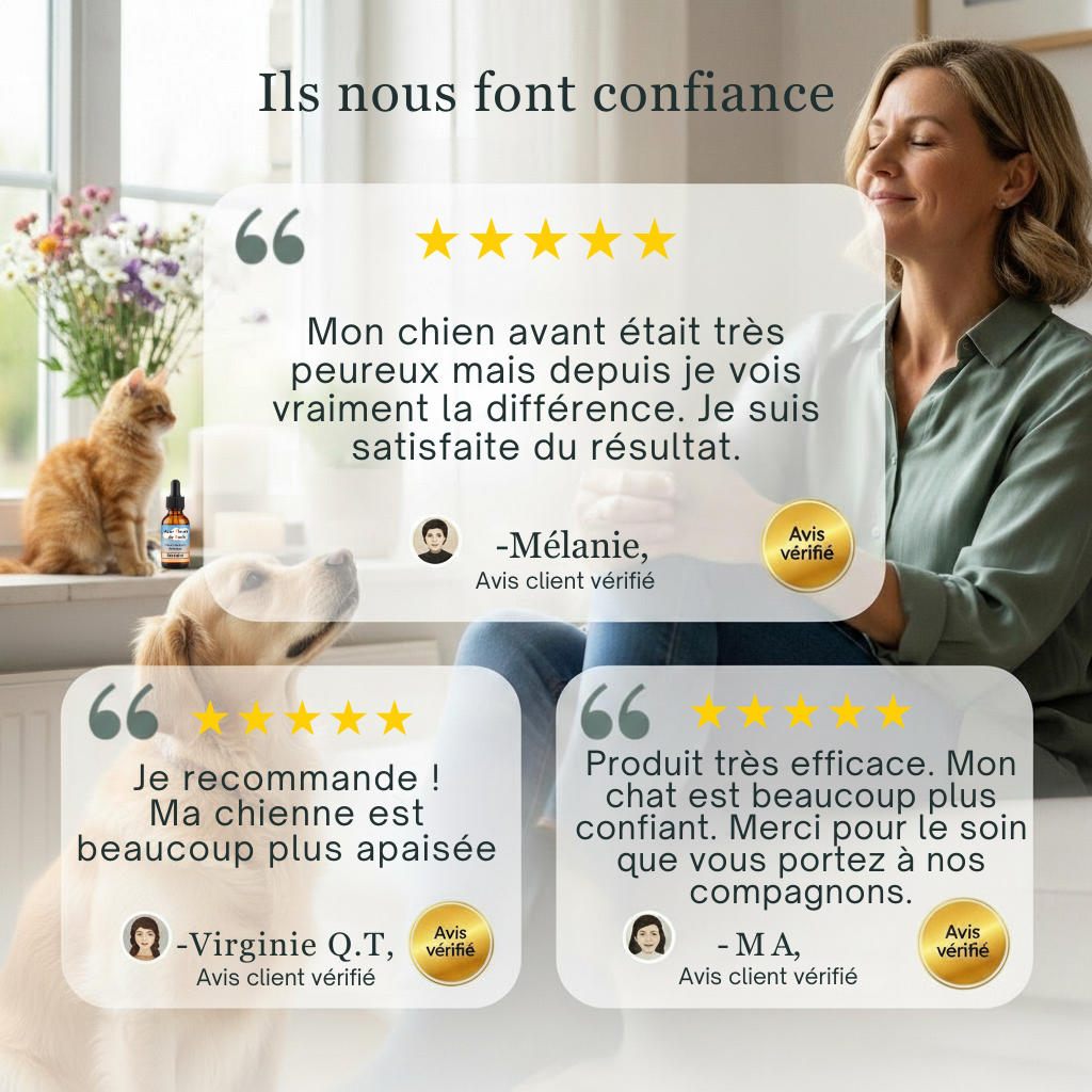 Peurs Animaux | Fleurs de Bach sans alcool ajouté