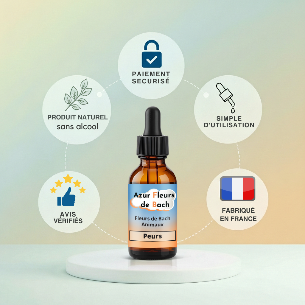 Peurs Animaux | Fleurs de Bach sans alcool ajouté