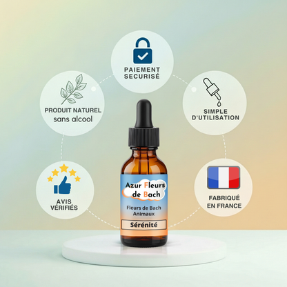 Sérénité Animaux Stressés  | Fleurs de Bach sans alcool ajouté