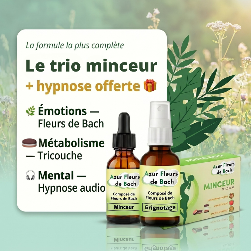 Trio Minceur | Minceur + Grignotage + Tricouche + Hypnose Offerte