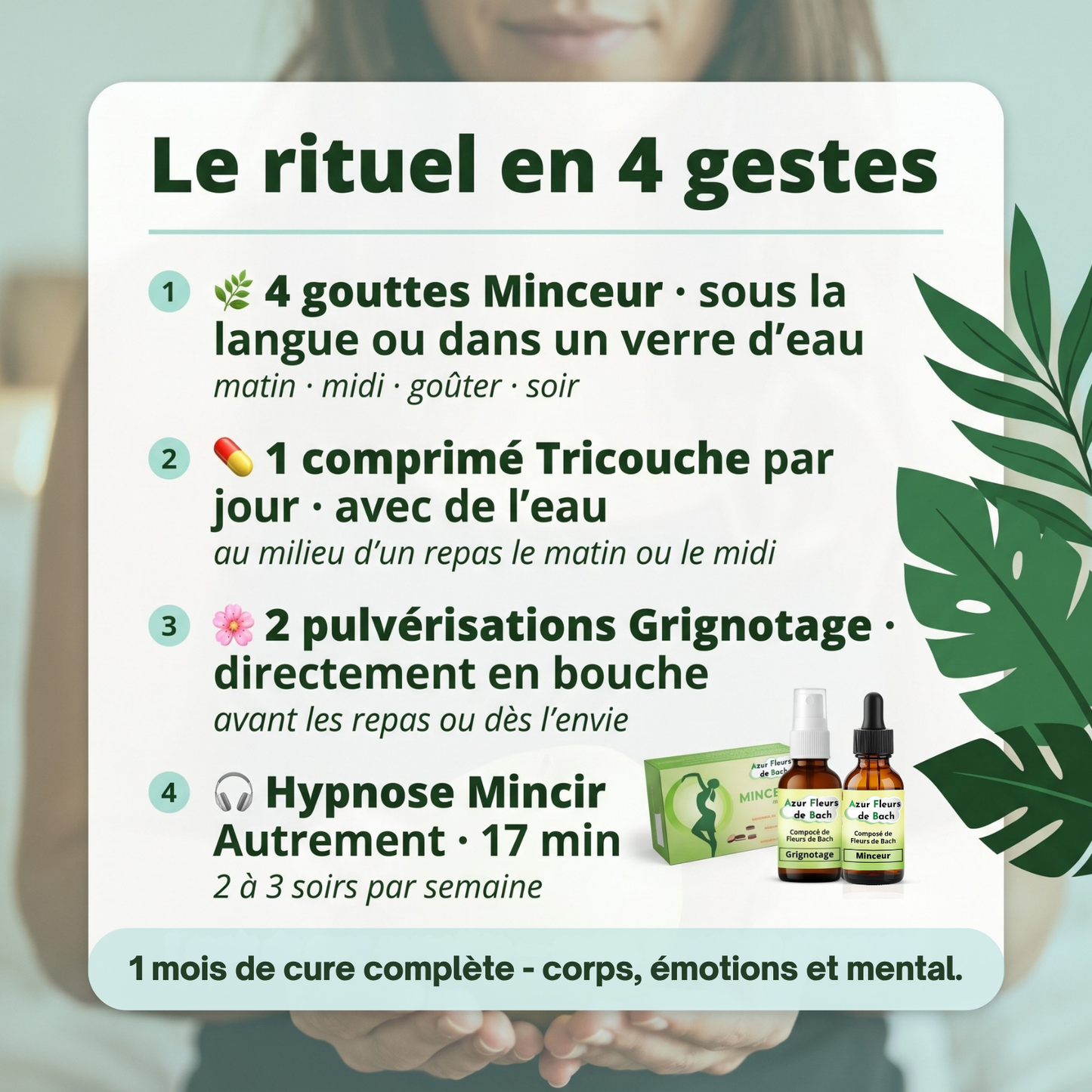Trio Minceur | Minceur + Grignotage + Tricouche + Hypnose Offerte