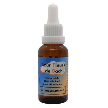 🌿 Fleurs de Bach pour Animaux Stressés – Sans Alcool (30ml)