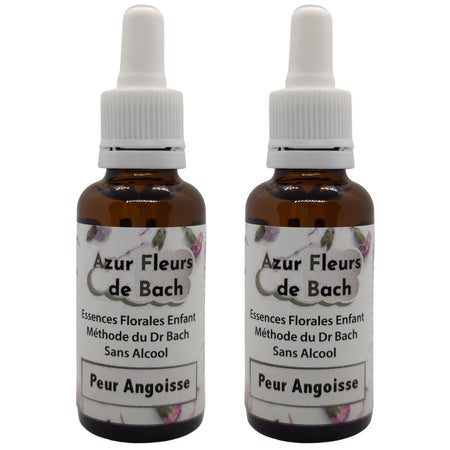 PEUR ANGOISSE ANXIÉTÉ chez l’enfant | Fleurs de Bach | Flacon de 30ml